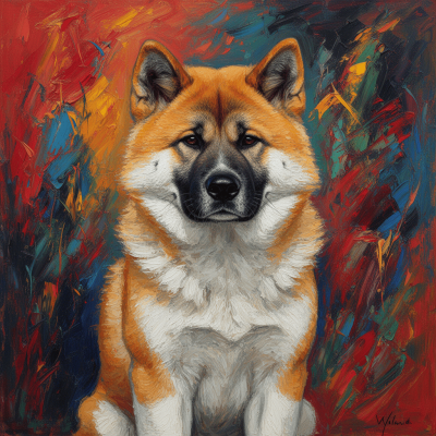Akita Abstract Expressionist