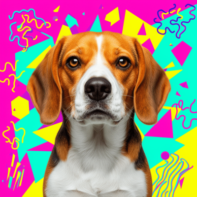 Beagle Memphis Design