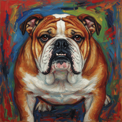 Bulldog Abstract Expressionist