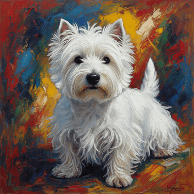 West Highland White Terrier Abstract Expressionist