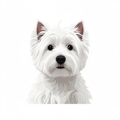 West Highland White Terrier Modern Minimalist