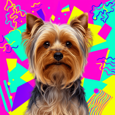 Yorkshire Terrier Memphis Design