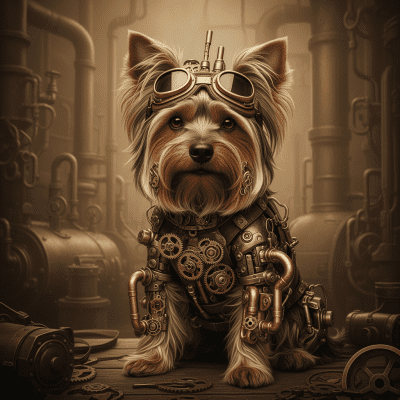 Yorkshire Terrier Steampunk Mechanical